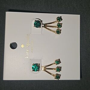 Kate Spade Emerald earrings & jacket!